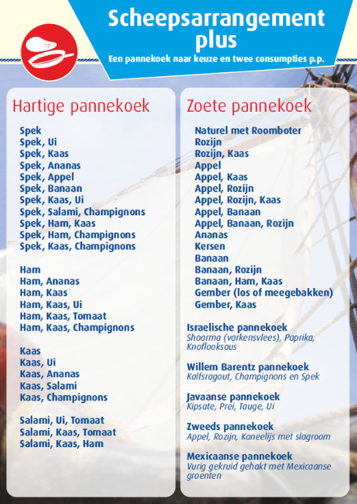 Kom ook langs op het gezellige Pannekoekschip in Leeuwarden!