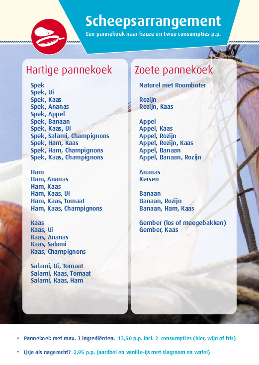 Kom ook langs op het gezellige Pannekoekschip in Leeuwarden!